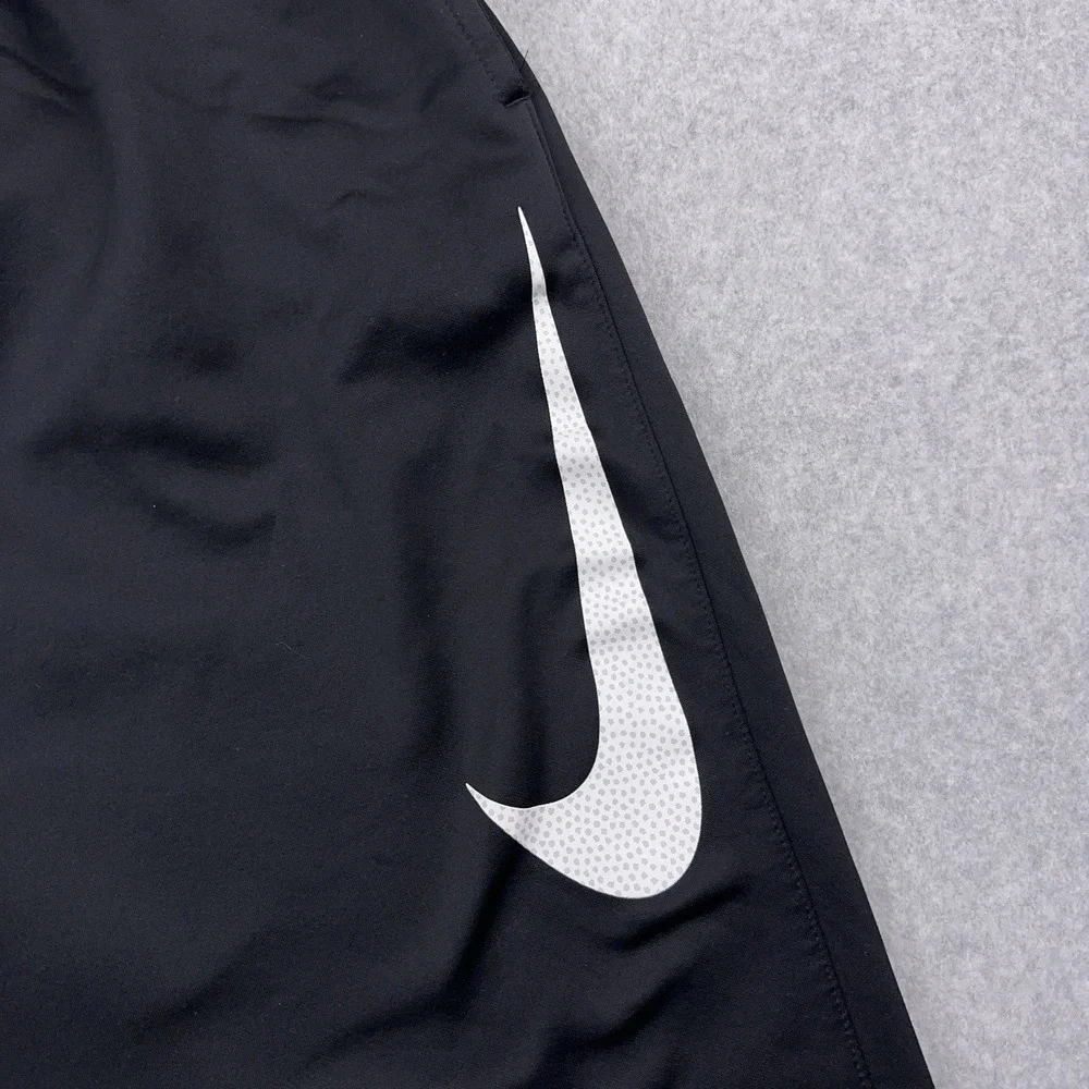 Nike Therma Basketball Sweatpants Mens XL Black‎ Big Swoosh Tapered Zip AQ2715